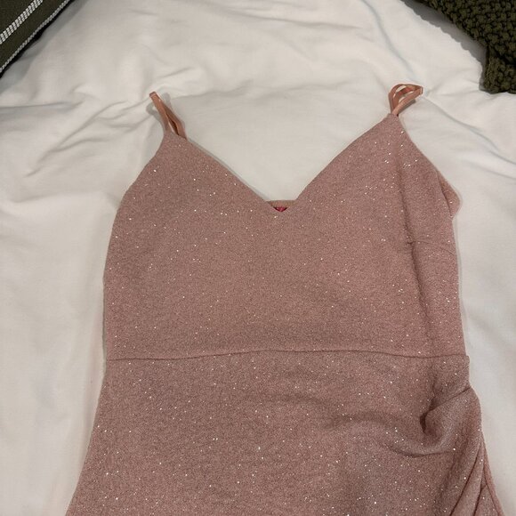 Misty Rose Mini Tight Sparkly Dress - Picture 5 of 7